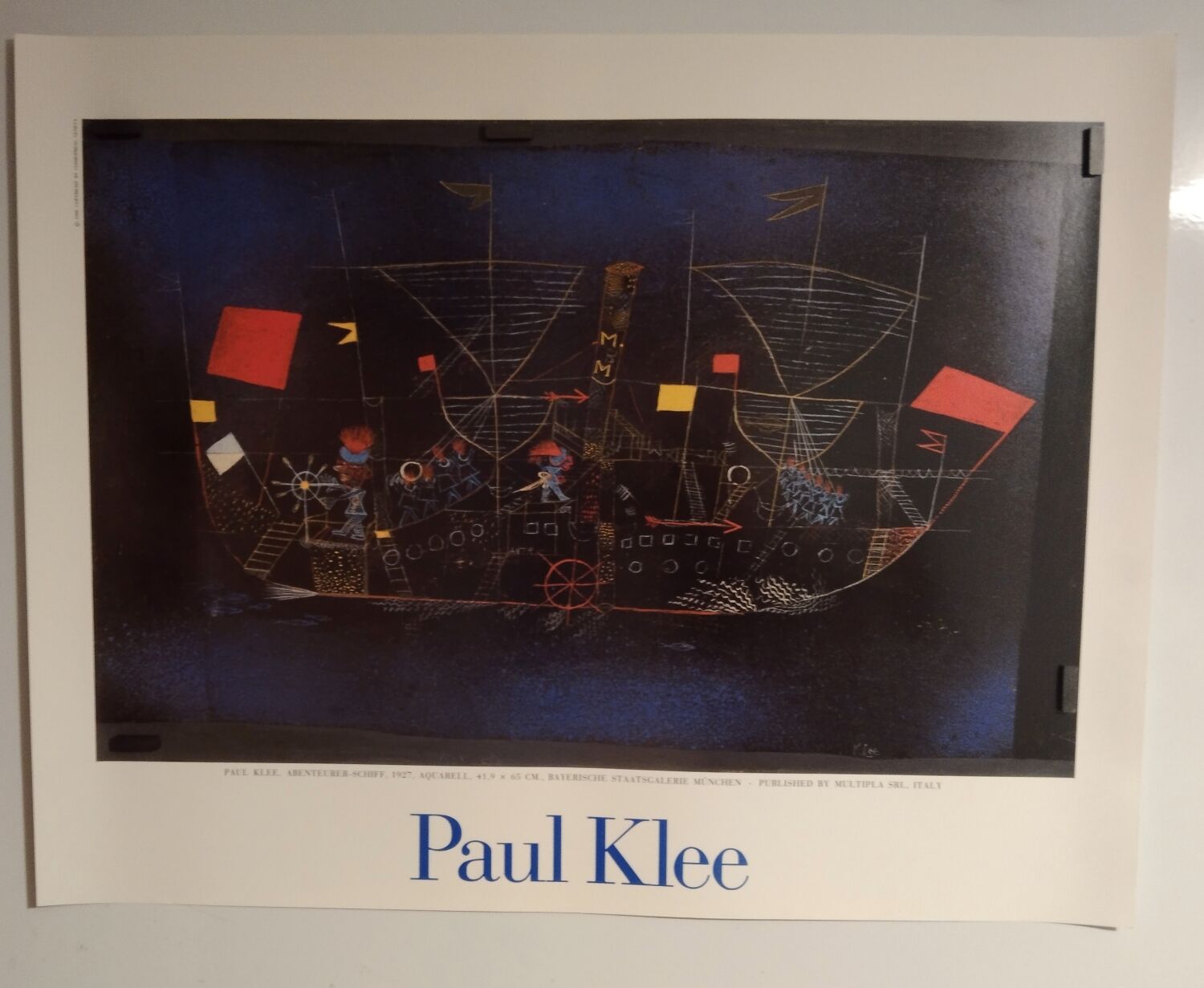 Affiche paul klee abenteurer-schiff 1927