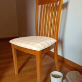Set of 6 beechwood chairs