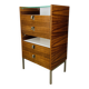 Rosewood and glass chest of drawers, 1960s, Scandinavian storage furniture.