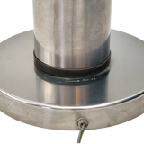 1970s simar stainless steel table lamp - industrial modernist design