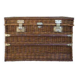 early 20th century wicker trunk