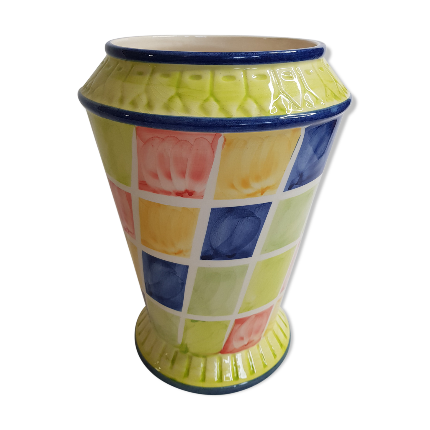 Art deco harlequin vase