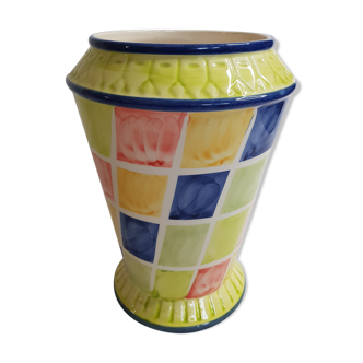 Art deco harlequin vase