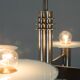 Machine Age Nickel-Plated 4-Flamming Chandelier, 1920s