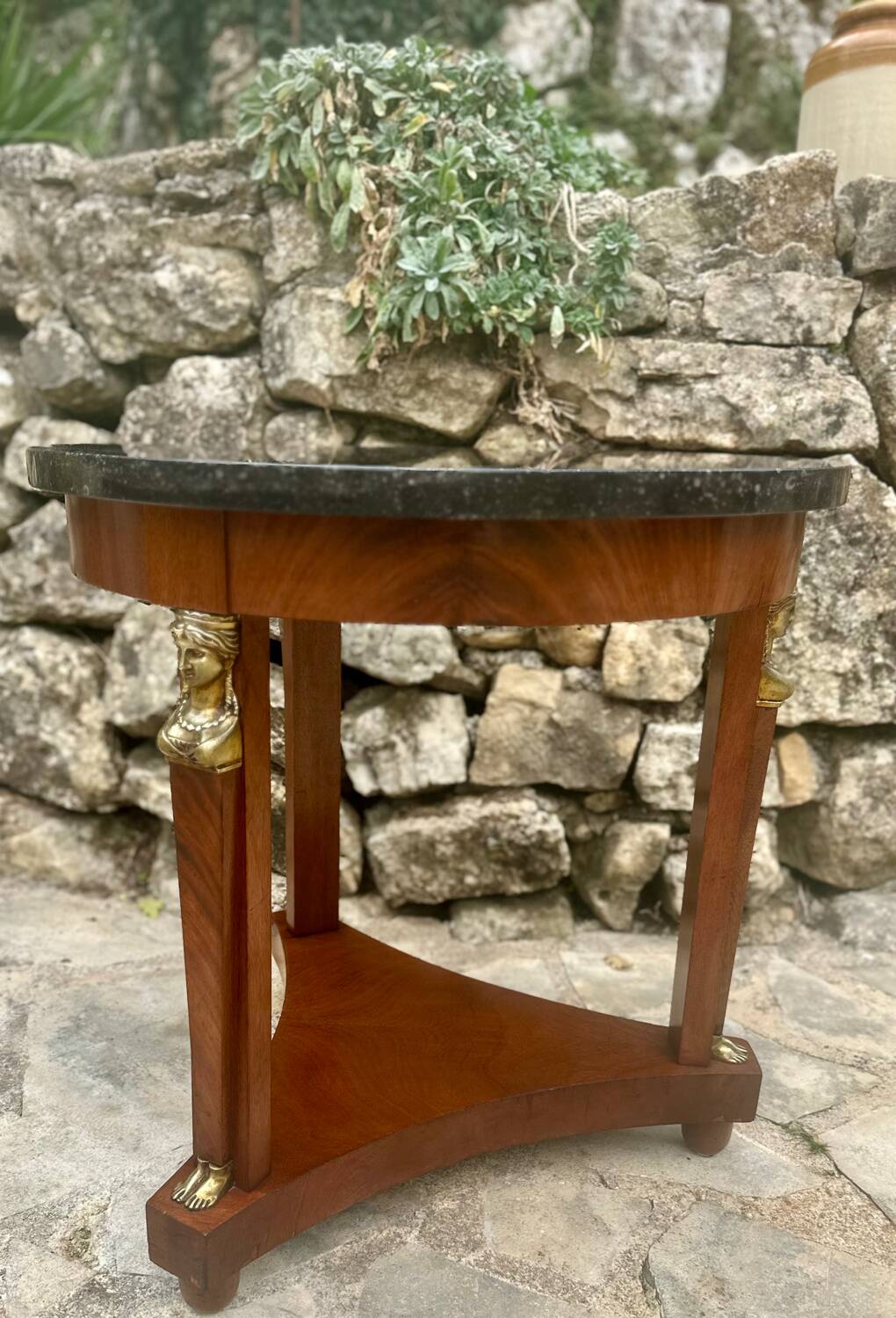 Mahogany Pedestal Table Return from Egypt 20th Century