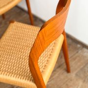 Set of 6 #71 teak chairs by Niels O. Møller, JL. Moller Mid Century