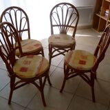 Rattan living room round table and chairs
