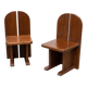 Ensemble de deux chaises de salle à manger sculpturales