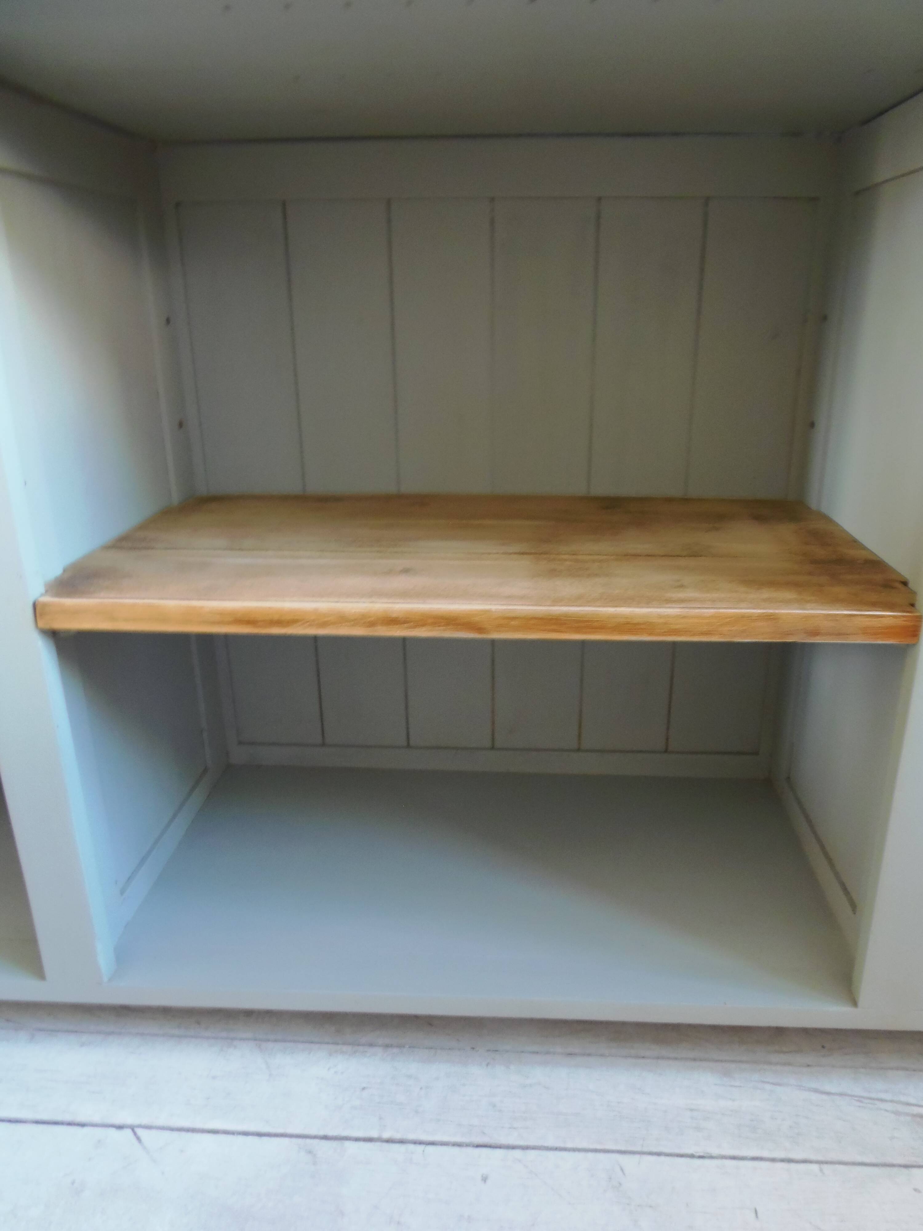 Professional furniture enhanced in verdigris, wooden top.