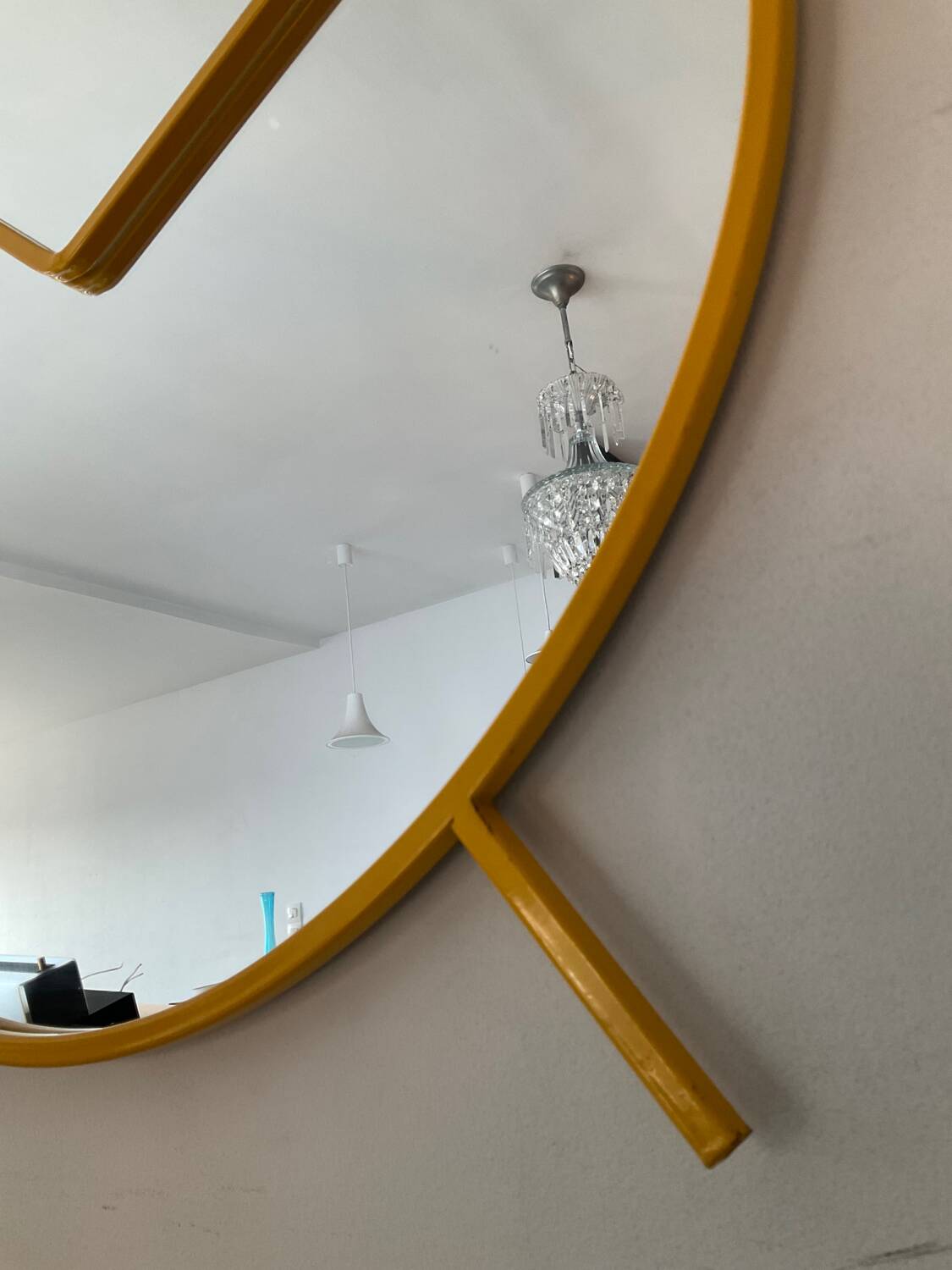 Large vintage Pilm Italy mirror in yellow metal