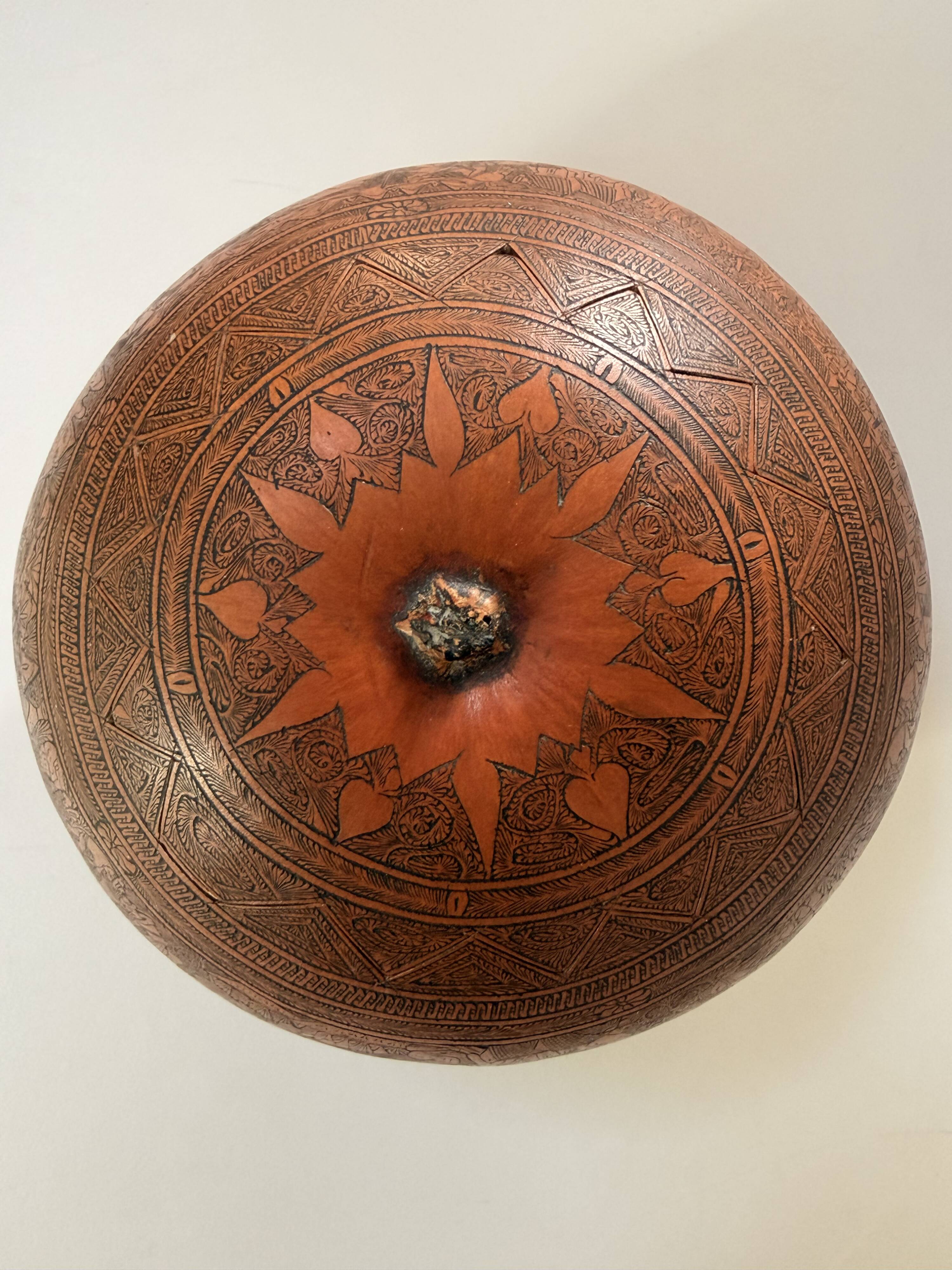 Ancient carved gourd