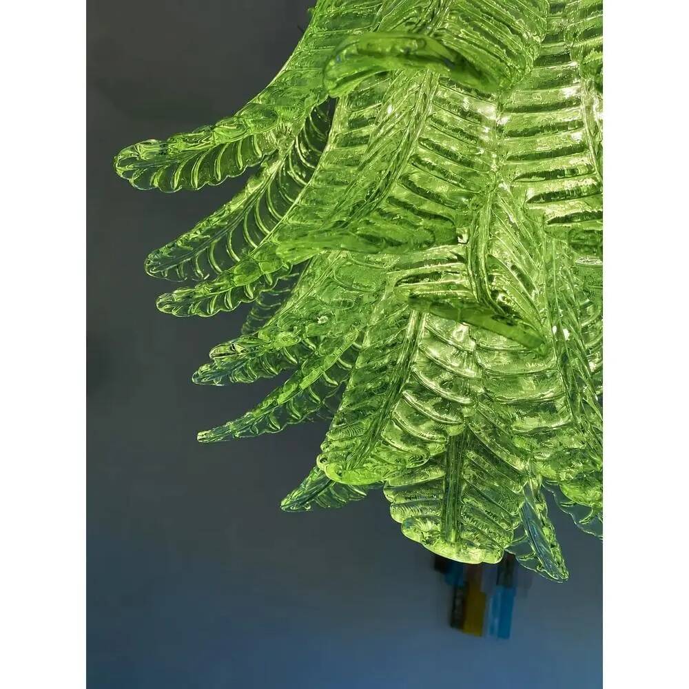 Italian Green Felci Murano Glass Chandelier Green by Simoeng for Simoeng
