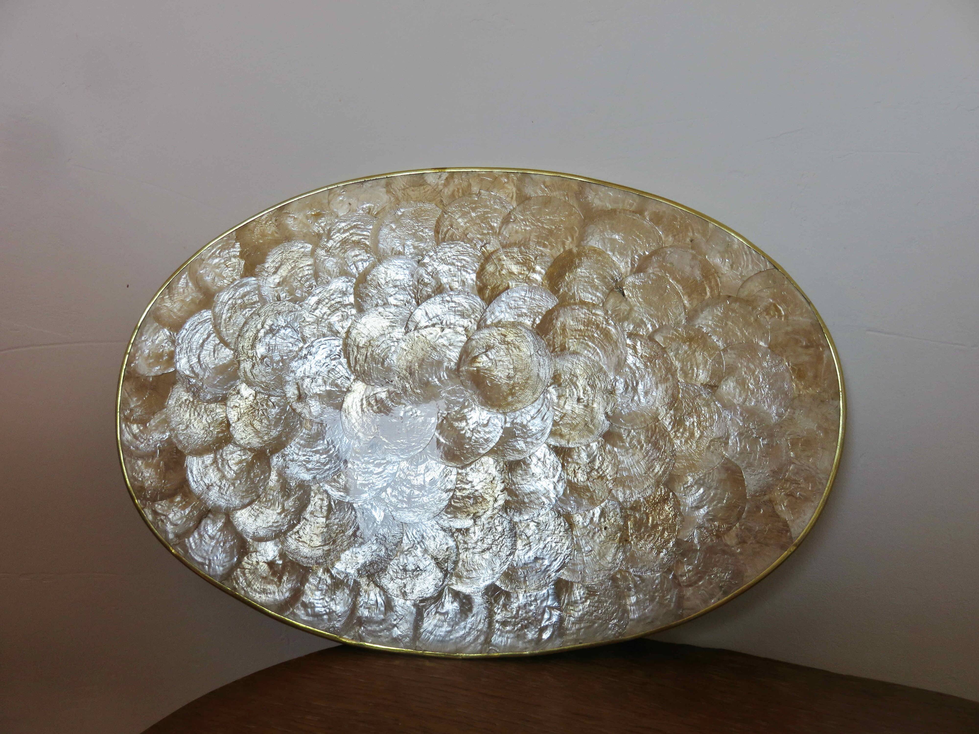 Set of 2 Philippine Capiz Mother of Pearl Placemats