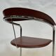 Set of 4 design cantilever chairs cognac leather and chrome design