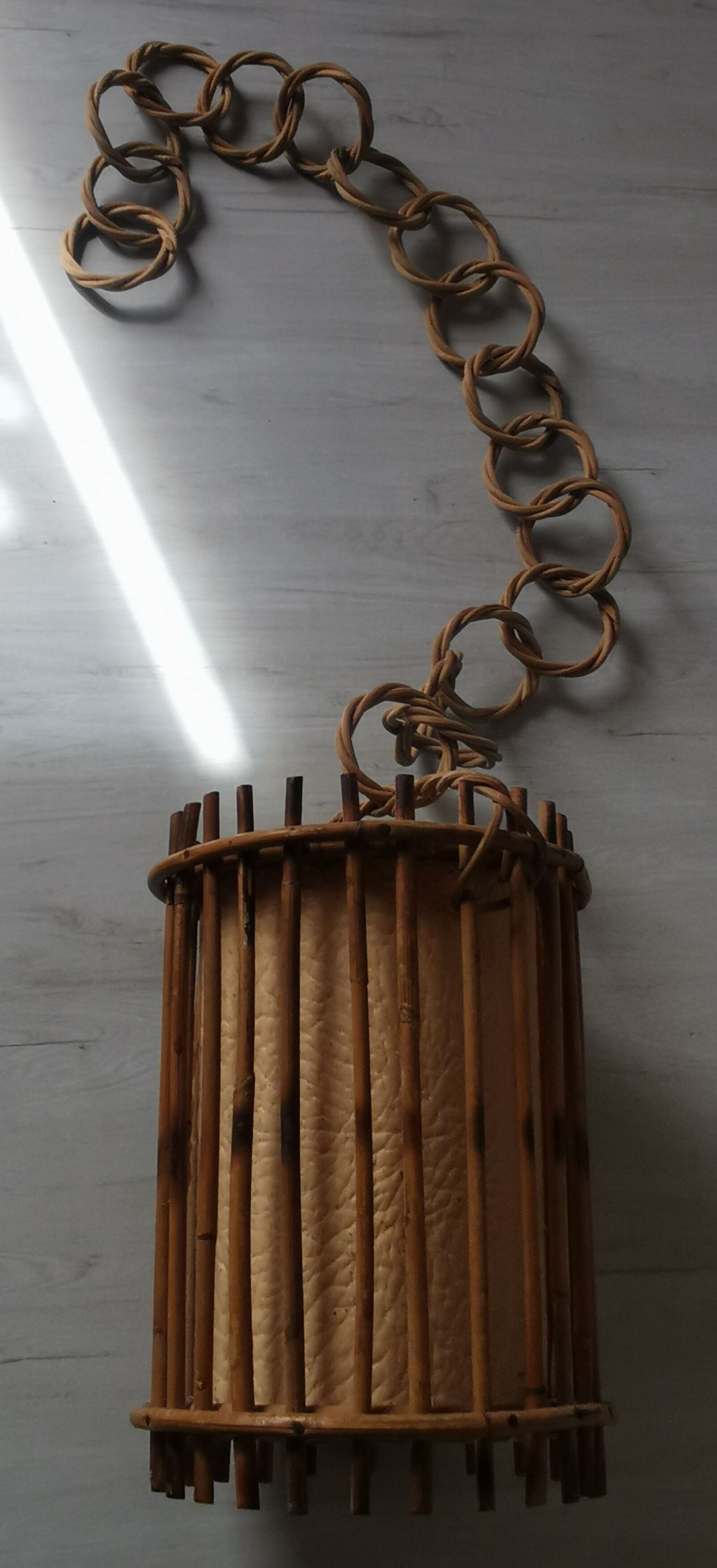 Vintage bamboo and rattan suspension