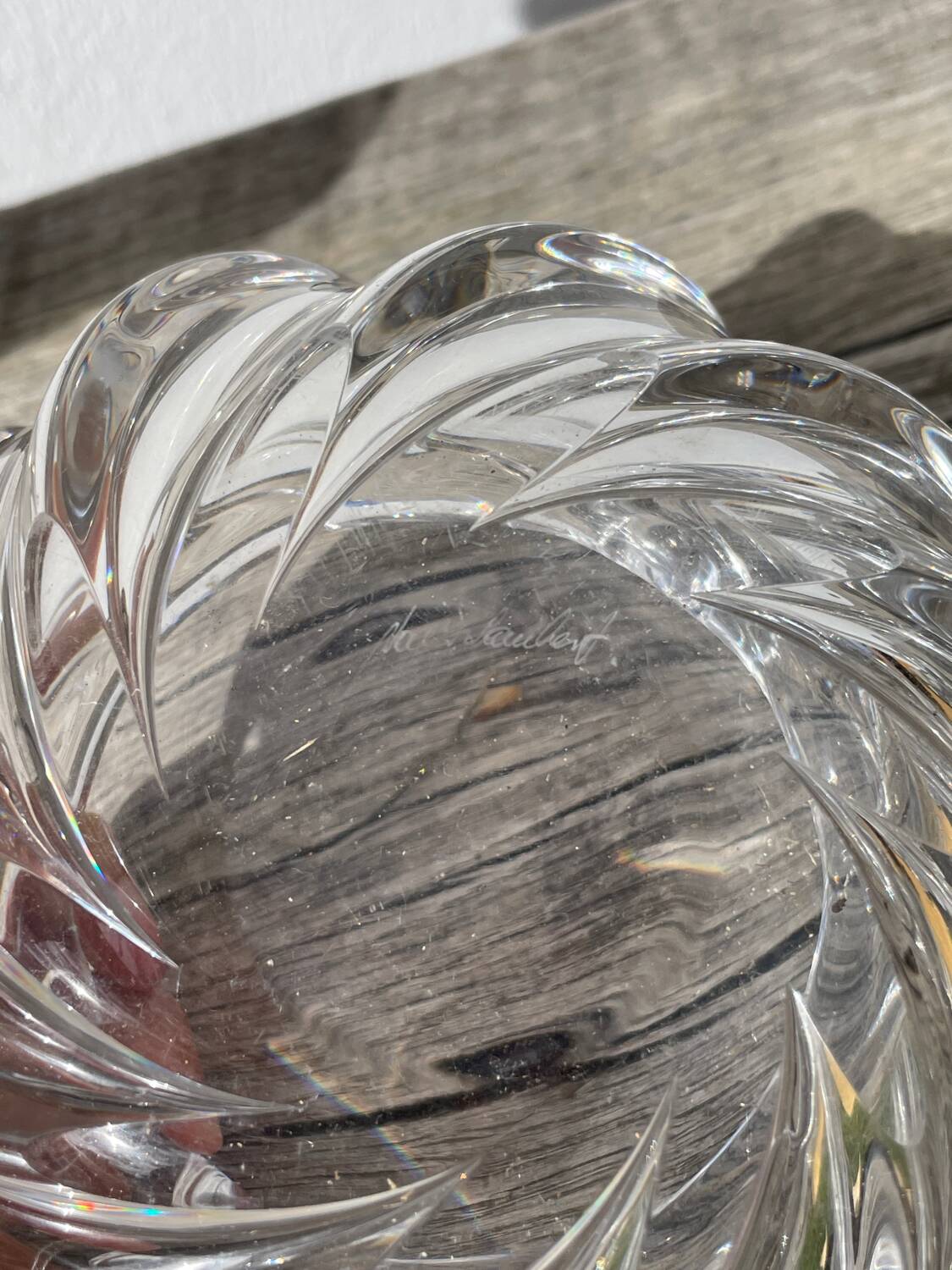 Val Saint Lambert crystal ashtray