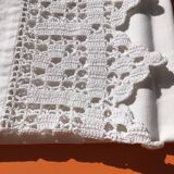 Hand crocheted edge pillowcase 8cm wide