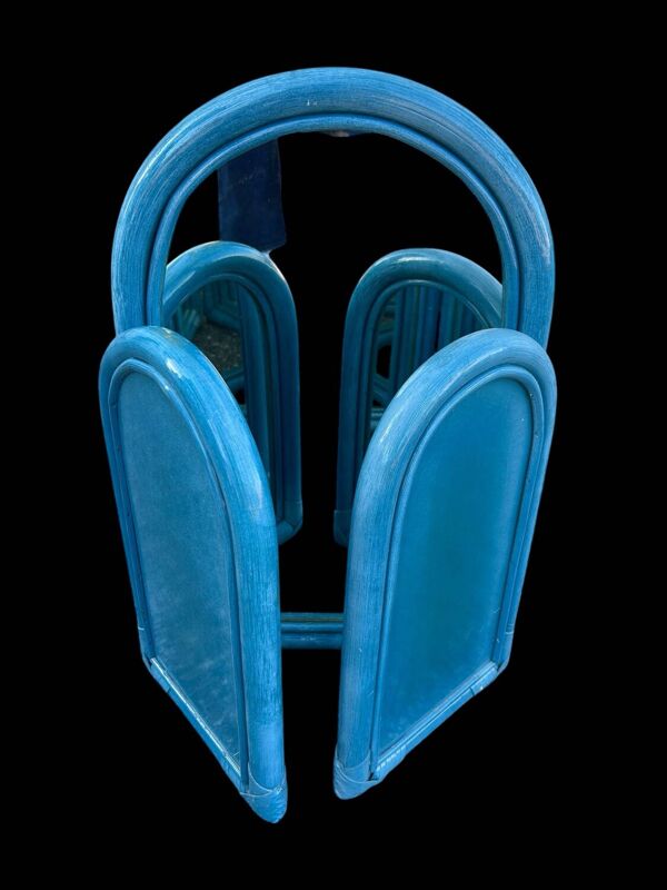 Miroir triptyque en osier