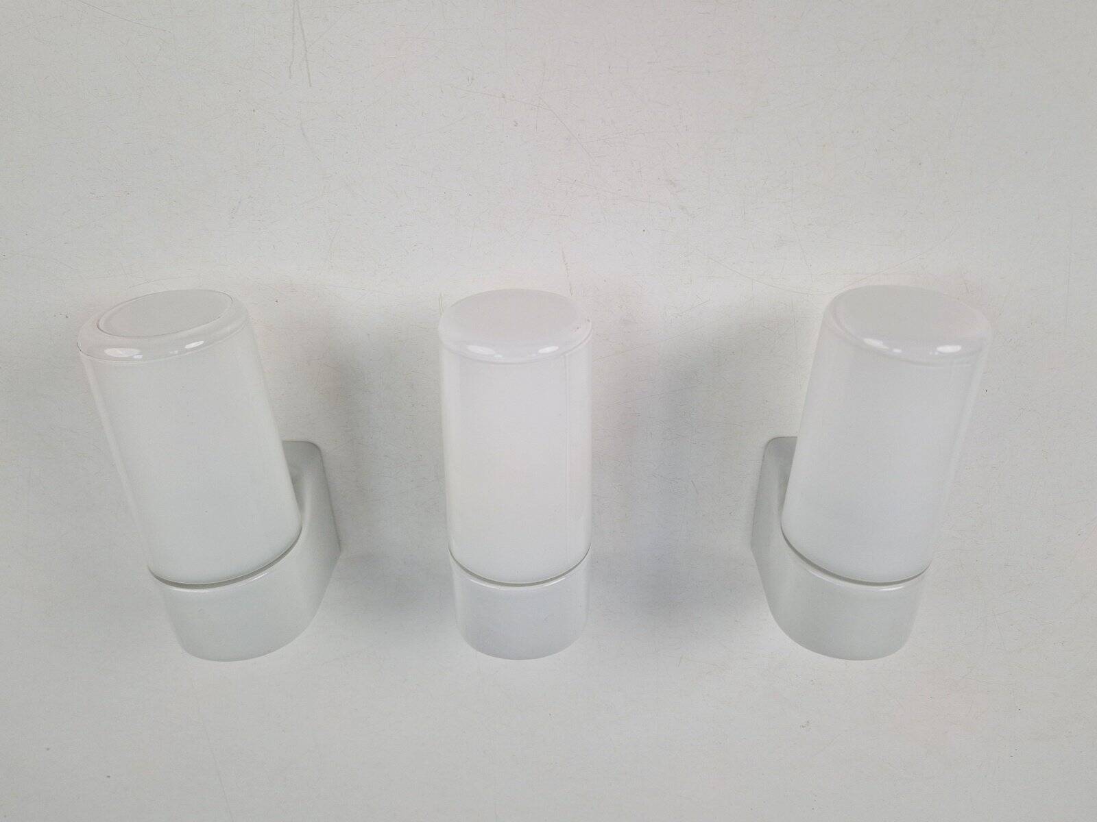 Vintage Wall Lamps attributed to Wilhelm Wagenfeld for Lindner, 1950s, Set of 3