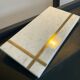 Vintage top in Carrara marble and brass 70s