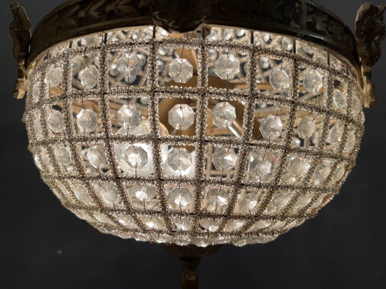 Crystal brass chandelier