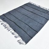 Blue & Black Ethnic Vintage Kilim Rug, 174x204Cm