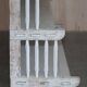 Large cascade shelf in solid oak, Late Victorian style.