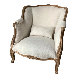 Shepherdess armchair completely restored in fabric buckle