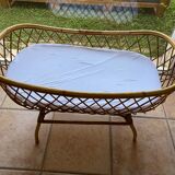 Vintage rattan crib