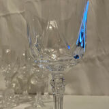 Set of crystal stemmed glasses