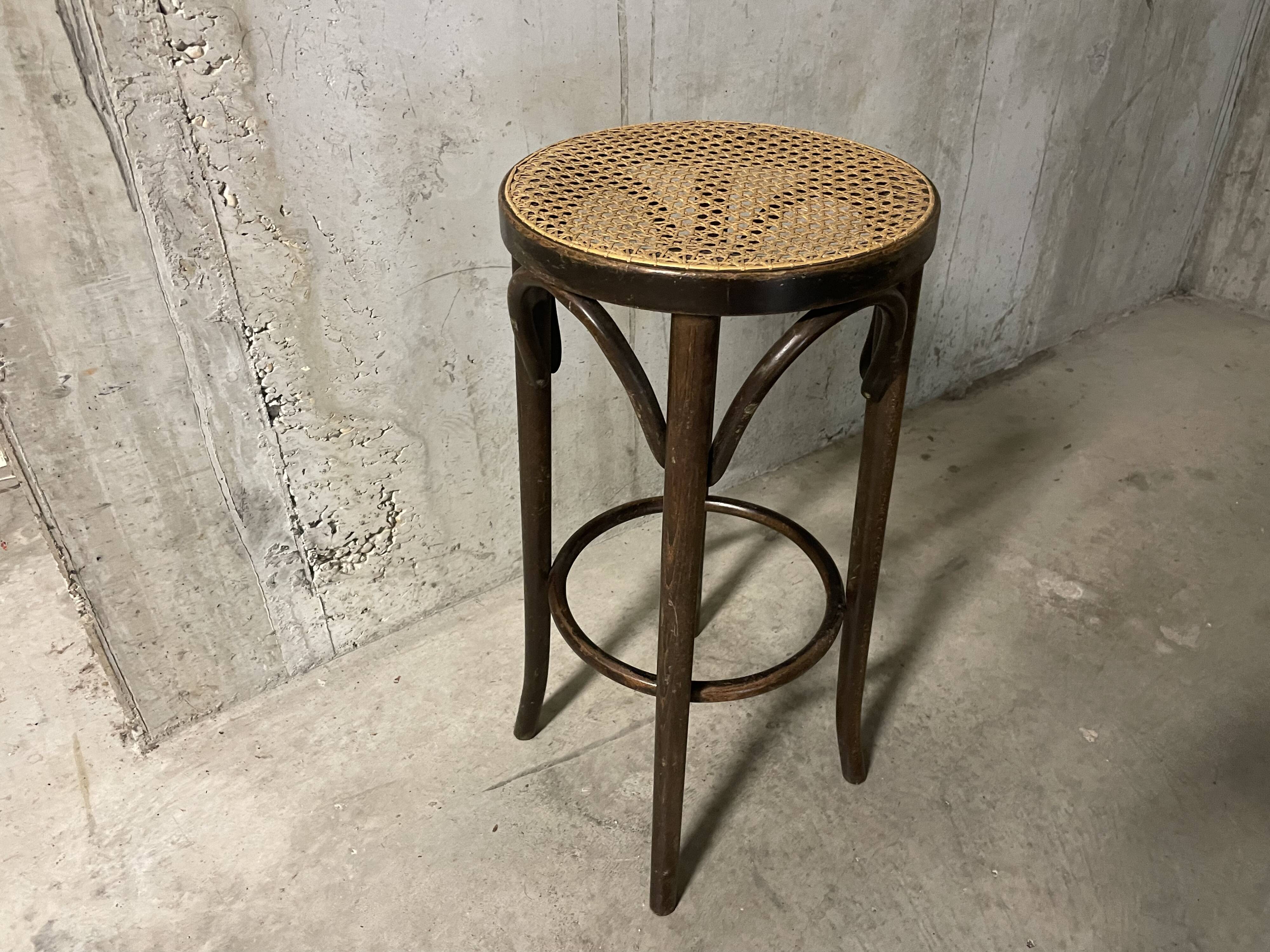 Cane bar stool