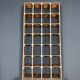 Large old industrial wooden workshop pigeonhole cabinet