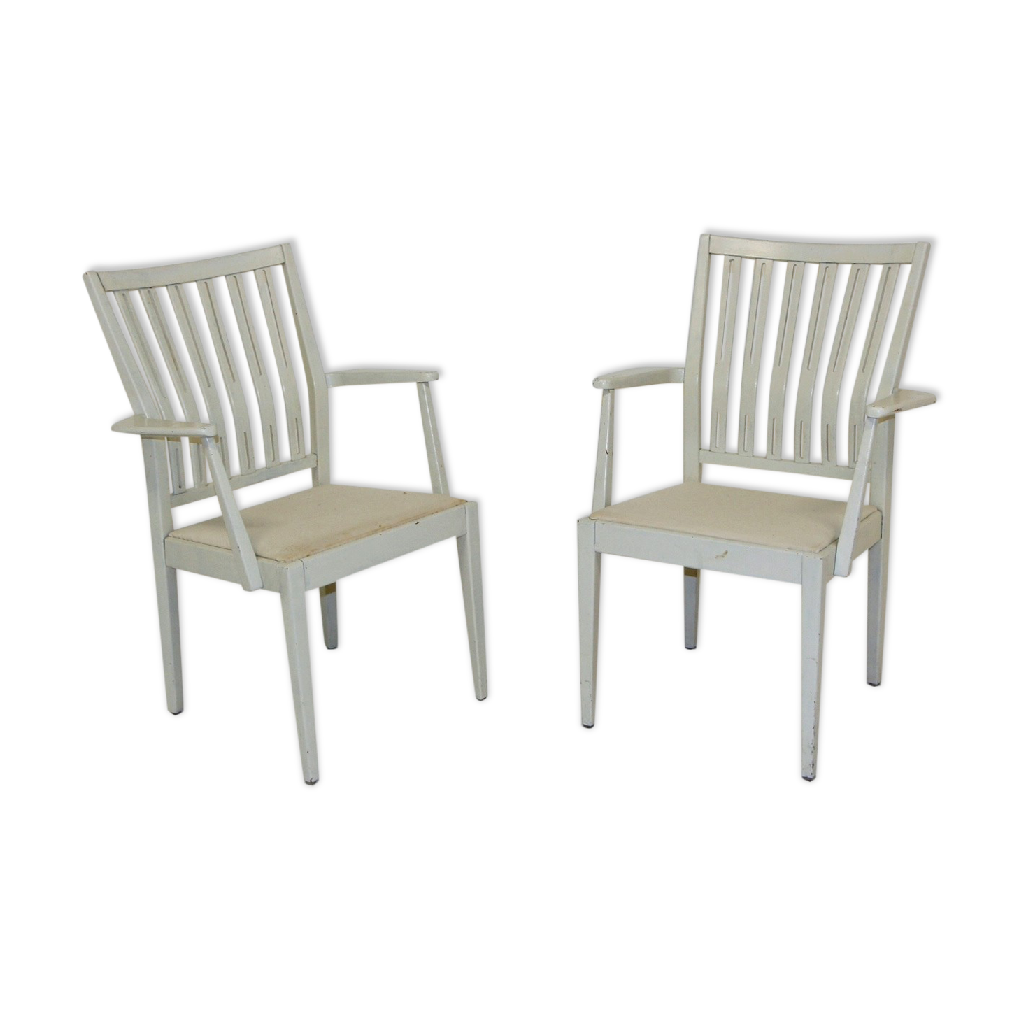 Pair of beech armchairs, Denmark, 1960