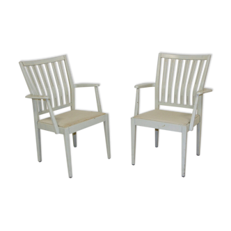 Pair of beech armchairs, Denmark, 1960