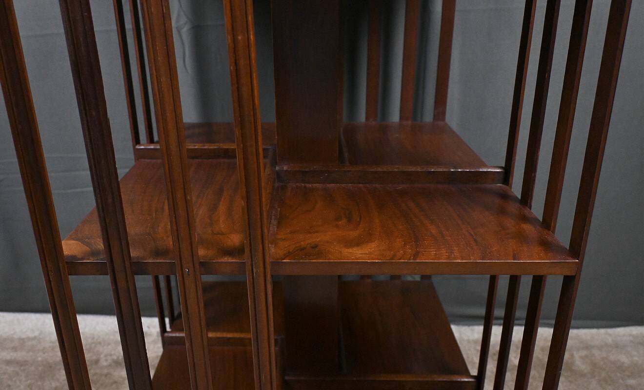 Rotating Mahogany Library, England – Mid 20th Century