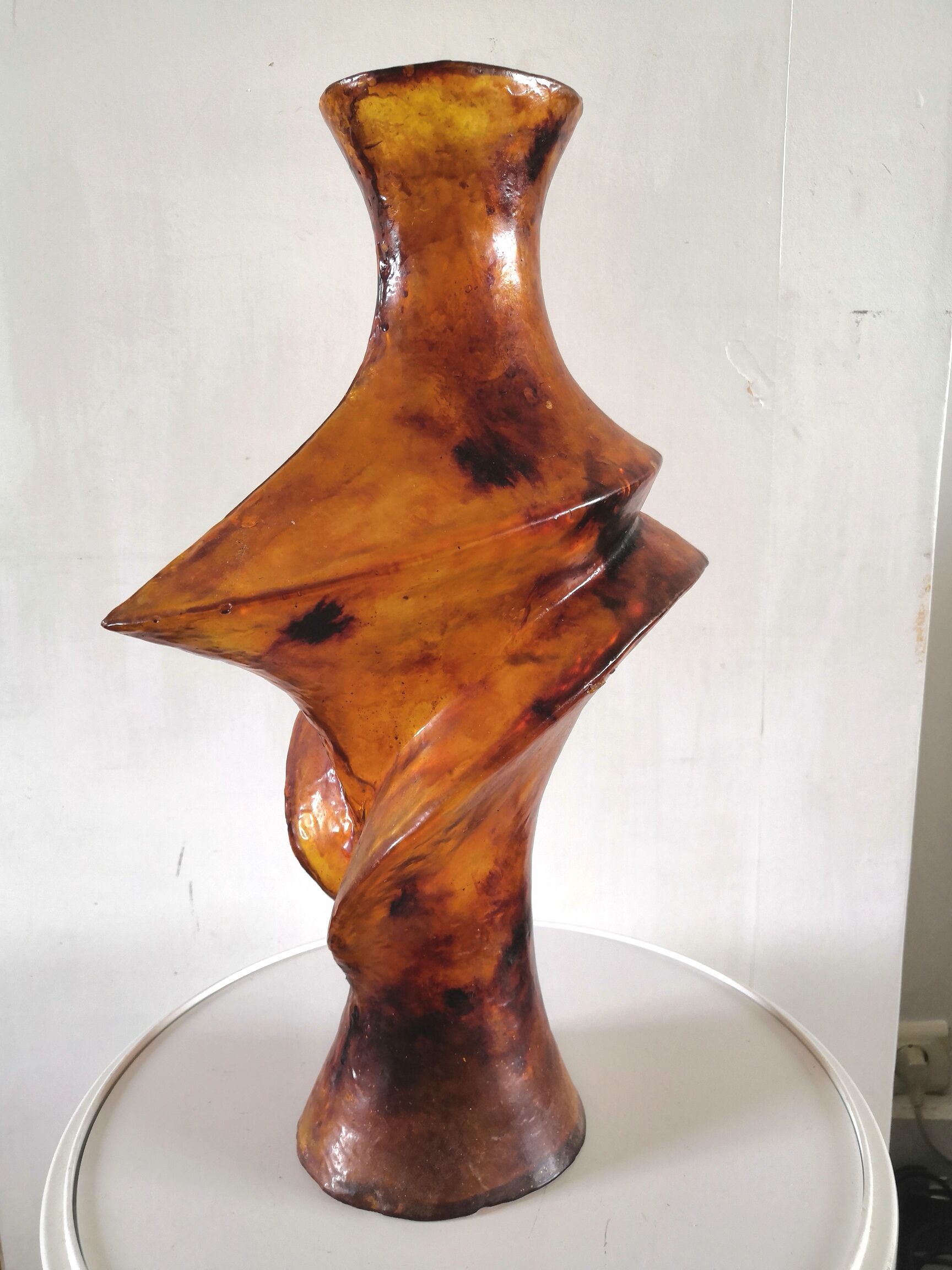 Freeform vase in resin design 70s
