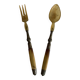 Horn and metal salad servers from the 1920s