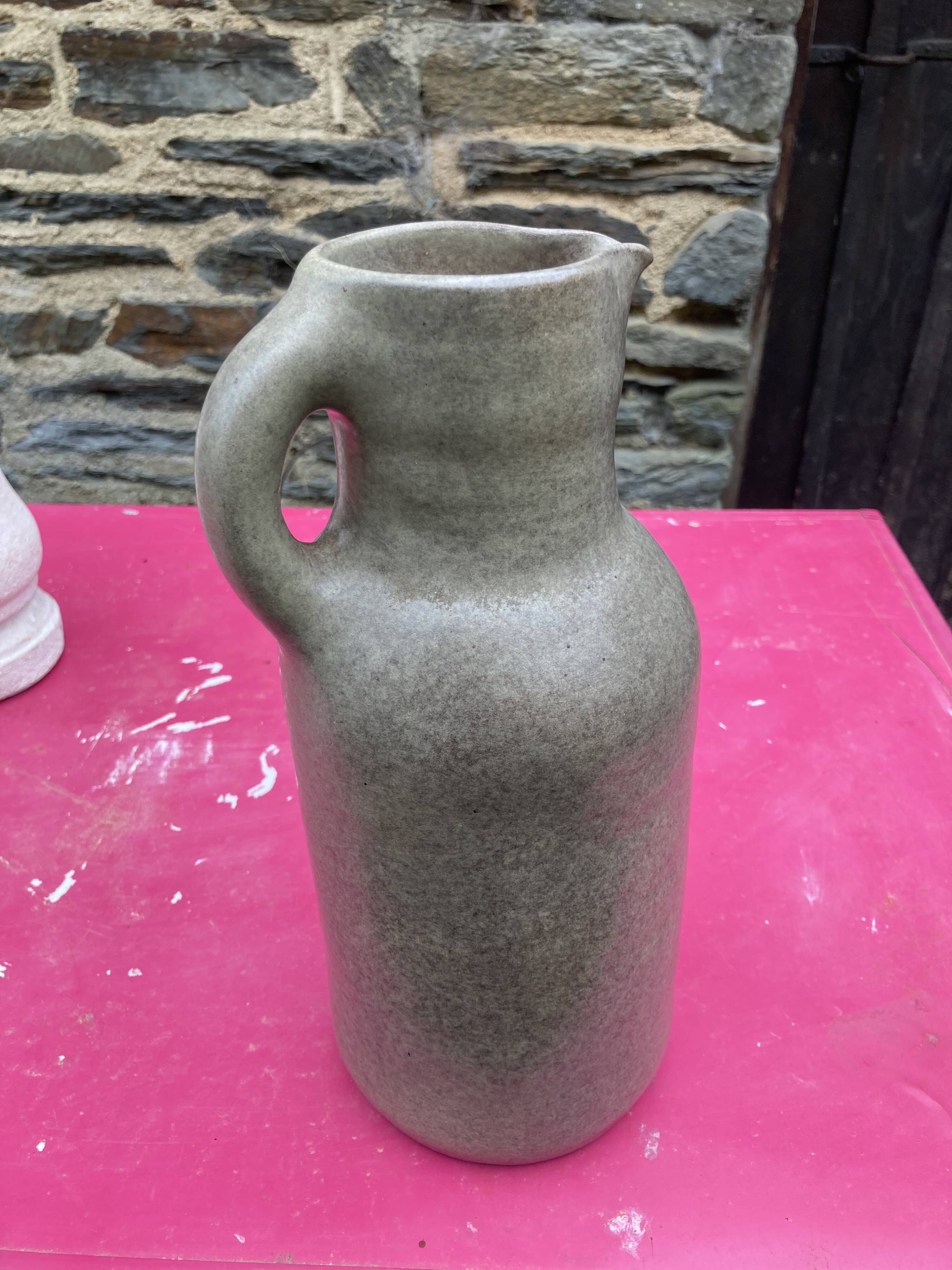 ceramic pitcher pitcher signed Max idlas-era Jouve, vintage 50/60's