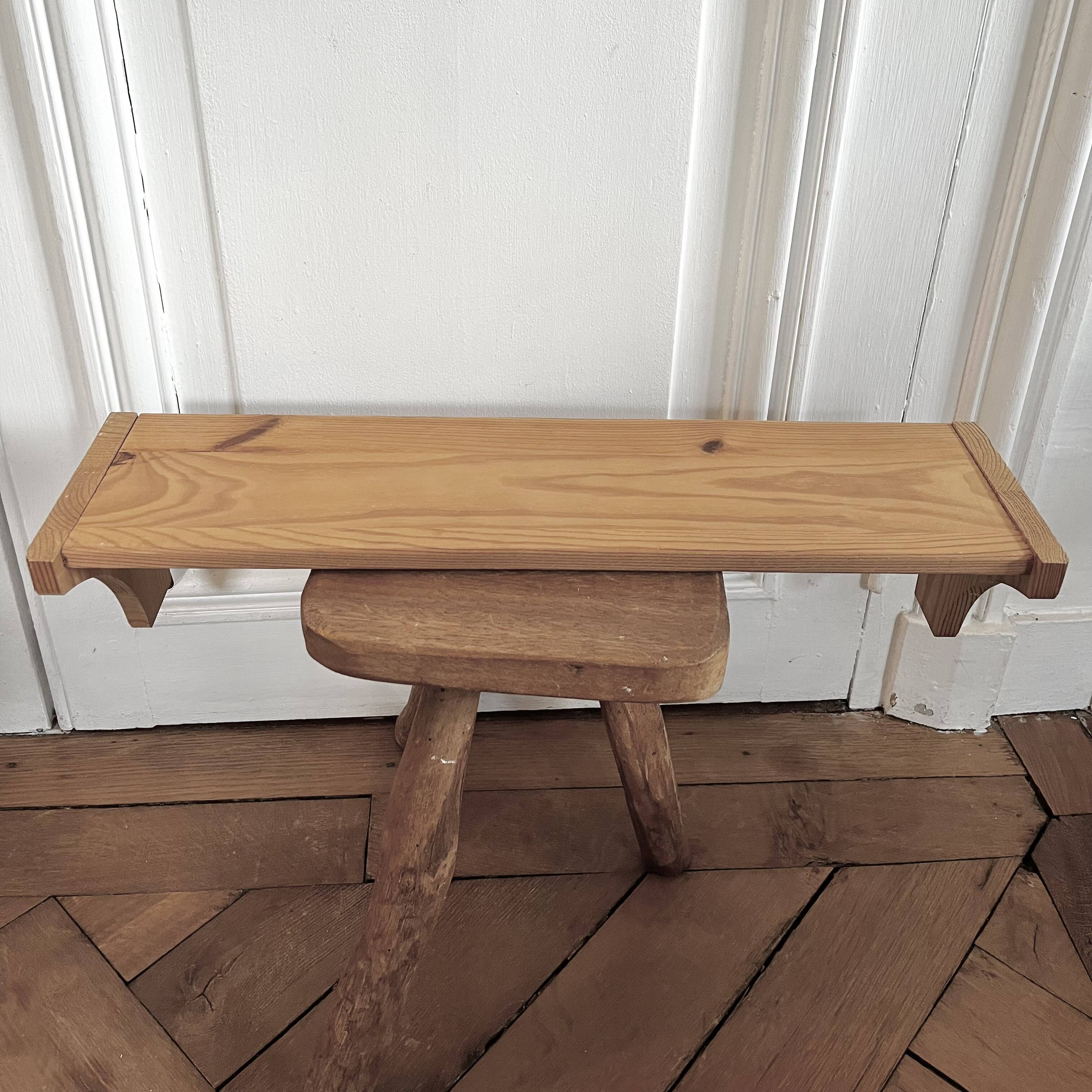 Etagère vintage bois brut