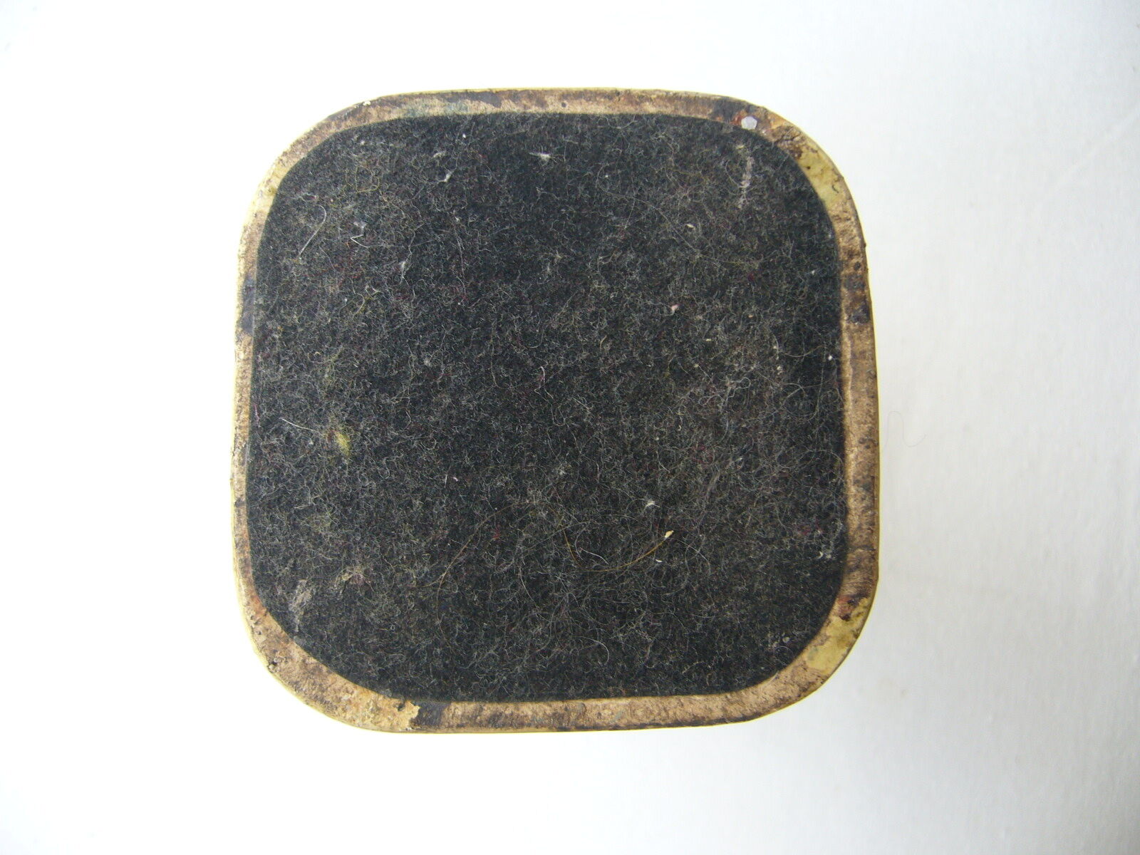 Ceramic square vase decorated with herbarium by Raymonde Leduc