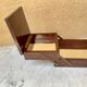 Boîte à bijoux boîte à couture design scandinave vintage 60 plaquée palissandre et miroirs