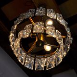 Kinkeldey chandelier, 2 levels crystals, Germany, 1970