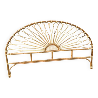 headboard in wicker and rattan