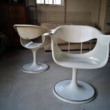 Fauteuil tulip pivotant