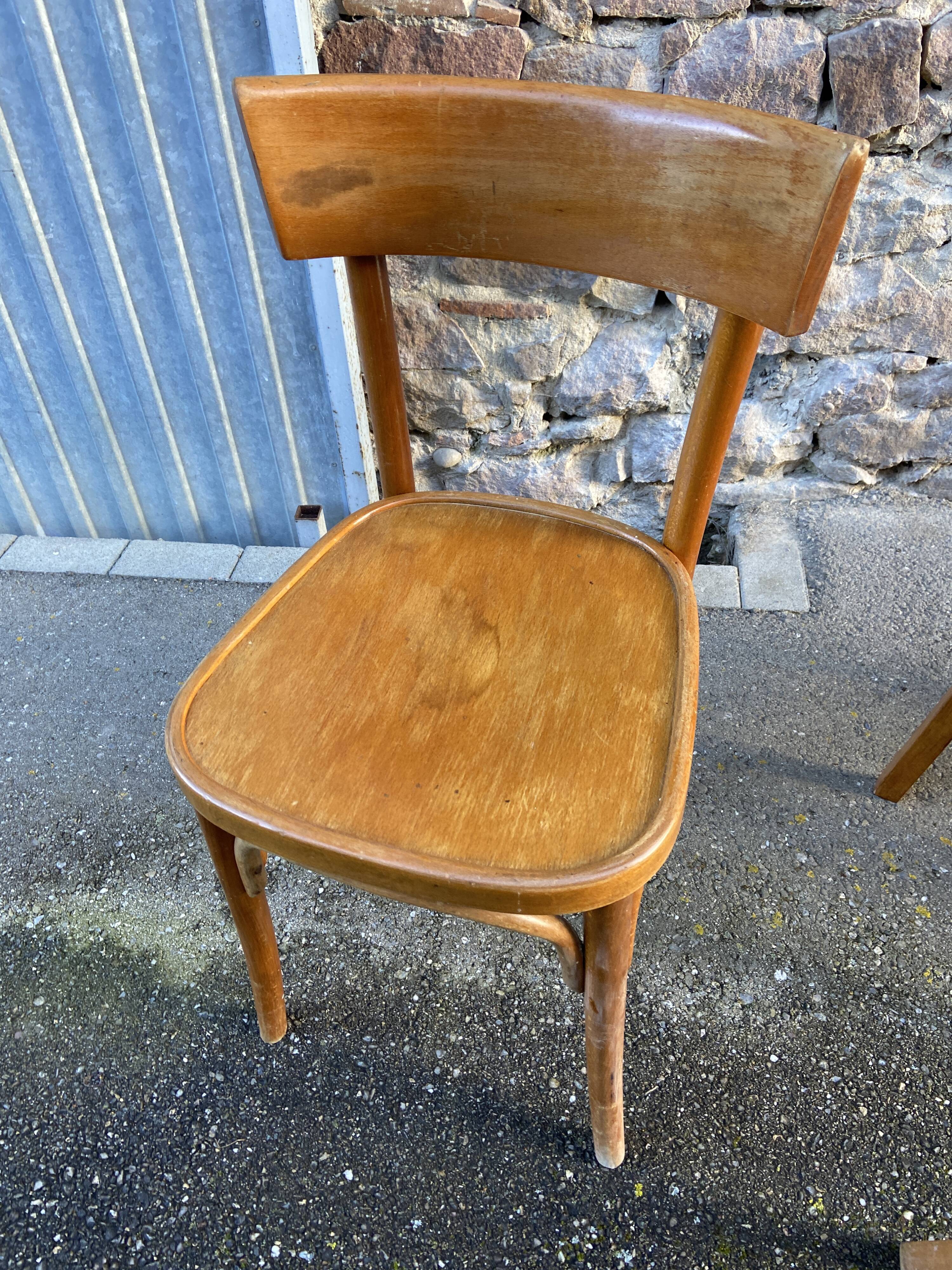 Set of 10 Thonet Fischel bistro chairs mismatched restaurant bentwood bent Brasserie