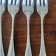 6 old silver-plated oyster cutlery forks Apollo goldsmith's shop
