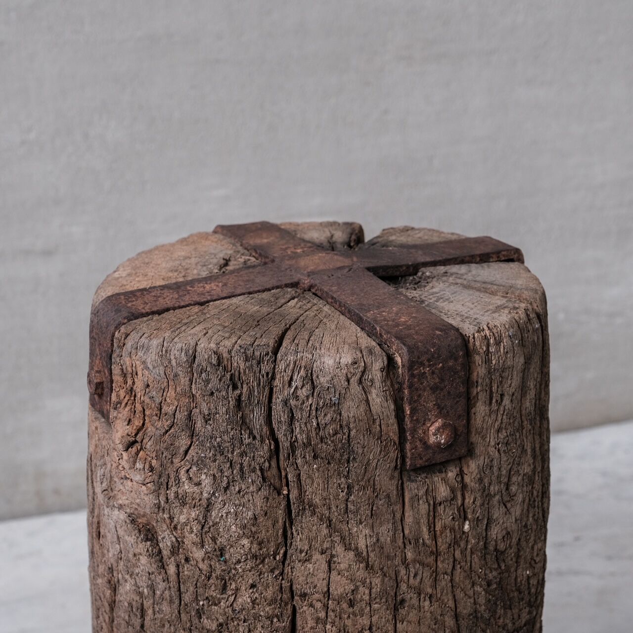 Pair of spanish wooden pedestals