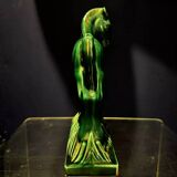 Green and gold Art Deco ceramic horse
