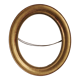Frame oval 1st moitie of the xixth wood golden stucco