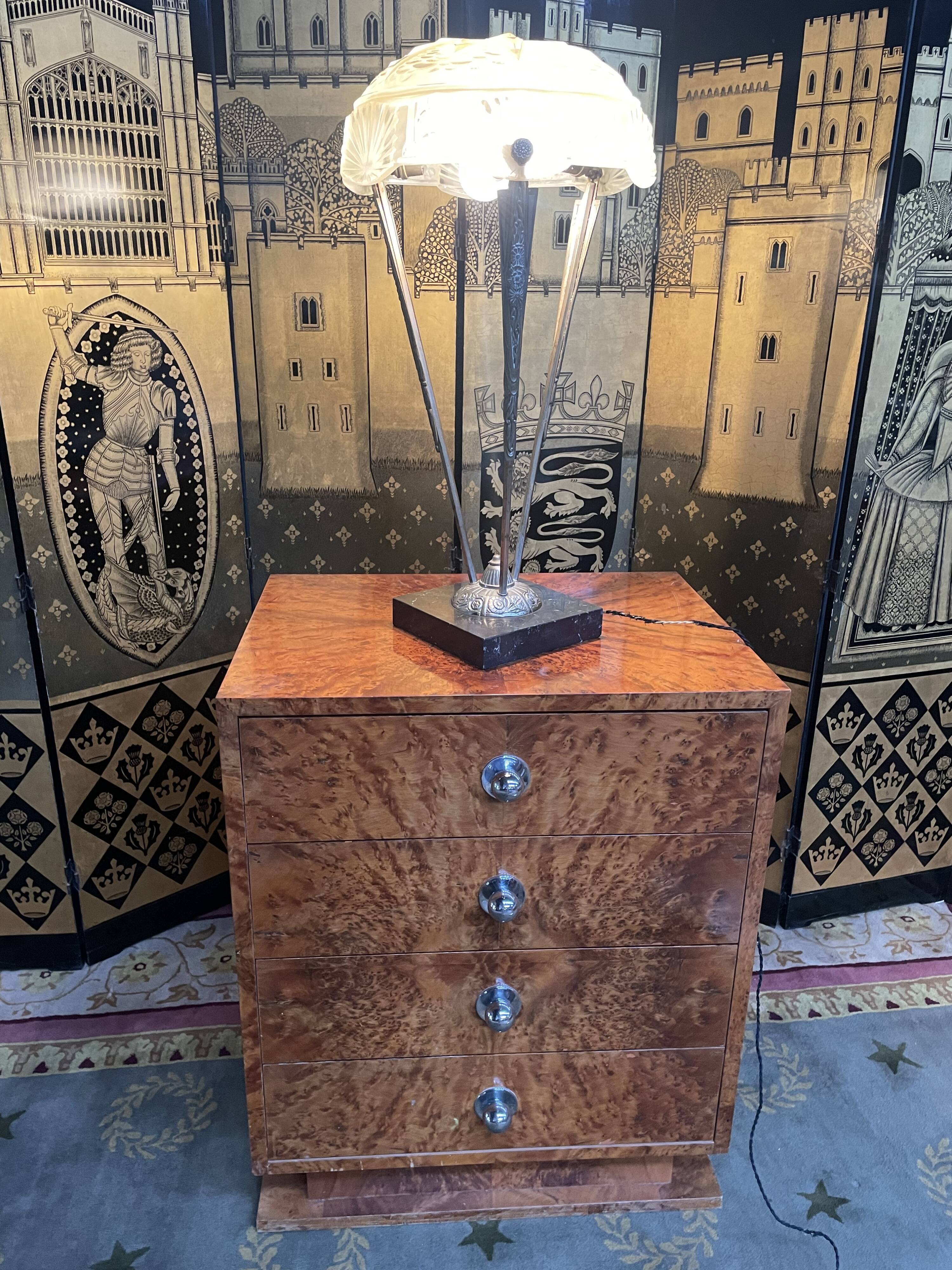 Art Deco period lamp signed Muller